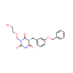 O=C1NC(=O)N(COCCO)C(=O)[C@@H]1Cc1cccc(OCc2ccccc2)c1 ZINC000001554903