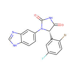 O=C1NC(=O)N(c2ccc3[nH]cnc3c2)[C@H]1c1cc(F)ccc1Br ZINC000113894453