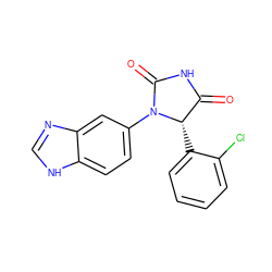 O=C1NC(=O)N(c2ccc3[nH]cnc3c2)[C@H]1c1ccccc1Cl ZINC000113894554