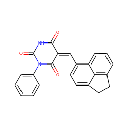 O=C1NC(=O)N(c2ccccc2)C(=O)/C1=C\c1ccc2c3c(cccc13)CC2 ZINC000005060537