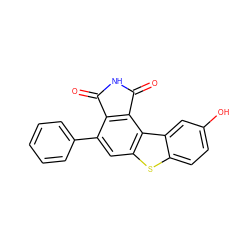 O=C1NC(=O)c2c1c(-c1ccccc1)cc1sc3ccc(O)cc3c21 ZINC000034804057