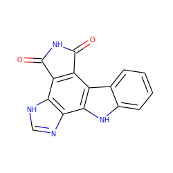 O=C1NC(=O)c2c1c1[nH]cnc1c1[nH]c3ccccc3c21 ZINC000013554107