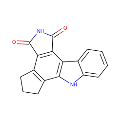 O=C1NC(=O)c2c1c1c(c3[nH]c4ccccc4c23)CCC1 ZINC000028570514