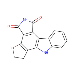 O=C1NC(=O)c2c1c1c(c3[nH]c4ccccc4c23)CCO1 ZINC000028568583