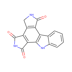 O=C1NC(=O)c2c1c1c(c3c2[nH]c2ccccc23)C(=O)NC1 ZINC000029124068