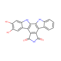 O=C1NC(=O)c2c1c1c3ccccc3[nH]c1c1[nH]c3cc(O)c(O)cc3c21 ZINC000013372378