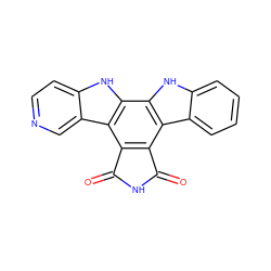 O=C1NC(=O)c2c1c1c3ccccc3[nH]c1c1[nH]c3ccncc3c21 ZINC000040952697