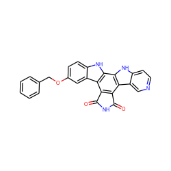 O=C1NC(=O)c2c1c1c3cnccc3[nH]c1c1[nH]c3ccc(OCc4ccccc4)cc3c21 ZINC000040953761