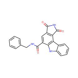 O=C1NC(=O)c2c1cc(C(=O)NCc1ccccc1)c1[nH]c3ccccc3c21 ZINC000064453481