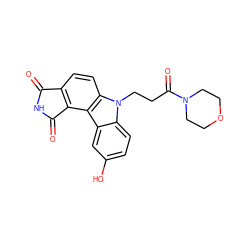 O=C1NC(=O)c2c1ccc1c2c2cc(O)ccc2n1CCC(=O)N1CCOCC1 ZINC000040421991