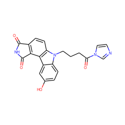 O=C1NC(=O)c2c1ccc1c2c2cc(O)ccc2n1CCCC(=O)n1ccnc1 ZINC000040423226