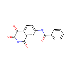 O=C1NC(=O)c2cc(NC(=O)c3ccccc3)ccc2C1=O ZINC000013683173