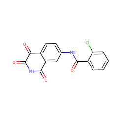 O=C1NC(=O)c2cc(NC(=O)c3ccccc3Cl)ccc2C1=O ZINC000013683186