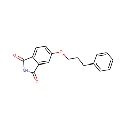 O=C1NC(=O)c2cc(OCCCc3ccccc3)ccc21 ZINC000072105325