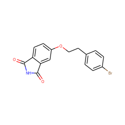 O=C1NC(=O)c2cc(OCCc3ccc(Br)cc3)ccc21 ZINC000072112569