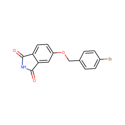 O=C1NC(=O)c2cc(OCc3ccc(Br)cc3)ccc21 ZINC000072112679