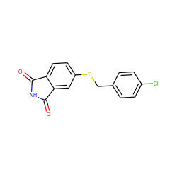 O=C1NC(=O)c2cc(SCc3ccc(Cl)cc3)ccc21 ZINC000095572593