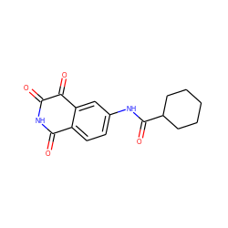 O=C1NC(=O)c2ccc(NC(=O)C3CCCCC3)cc2C1=O ZINC000013683241