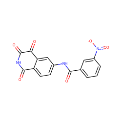 O=C1NC(=O)c2ccc(NC(=O)c3cccc([N+](=O)[O-])c3)cc2C1=O ZINC000013683249