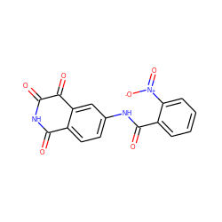 O=C1NC(=O)c2ccc(NC(=O)c3ccccc3[N+](=O)[O-])cc2C1=O ZINC000013683245