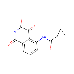 O=C1NC(=O)c2cccc(NC(=O)C3CC3)c2C1=O ZINC000013683195