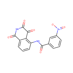 O=C1NC(=O)c2cccc(NC(=O)c3cccc([N+](=O)[O-])c3)c2C1=O ZINC000013683203