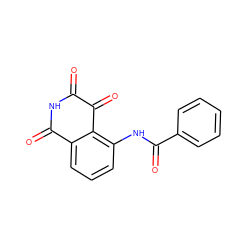 O=C1NC(=O)c2cccc(NC(=O)c3ccccc3)c2C1=O ZINC000013683143