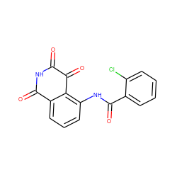 O=C1NC(=O)c2cccc(NC(=O)c3ccccc3Cl)c2C1=O ZINC000013683155