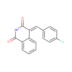 O=C1NC(=O)c2ccccc2/C1=C\c1ccc(F)cc1 ZINC000030058171