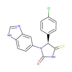 O=C1NC(=S)[C@H](c2ccc(Cl)cc2)N1c1ccc2[nH]cnc2c1 ZINC000113894479