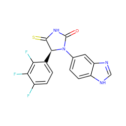 O=C1NC(=S)[C@H](c2ccc(F)c(F)c2F)N1c1ccc2[nH]cnc2c1 ZINC000113894388