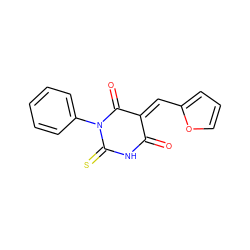 O=C1NC(=S)N(c2ccccc2)C(=O)/C1=C/c1ccco1 ZINC000001302710