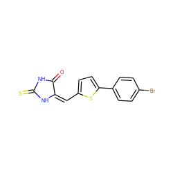 O=C1NC(=S)N/C1=C/c1ccc(-c2ccc(Br)cc2)s1 ZINC000103224329