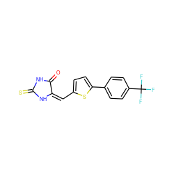 O=C1NC(=S)N/C1=C/c1ccc(-c2ccc(C(F)(F)F)cc2)s1 ZINC000103224319