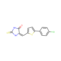 O=C1NC(=S)N/C1=C/c1ccc(-c2ccc(Cl)cc2)s1 ZINC000103224303