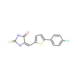 O=C1NC(=S)N/C1=C/c1ccc(-c2ccc(F)cc2)s1 ZINC000103224311