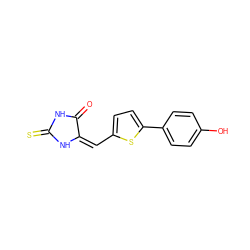 O=C1NC(=S)N/C1=C/c1ccc(-c2ccc(O)cc2)s1 ZINC000103224323