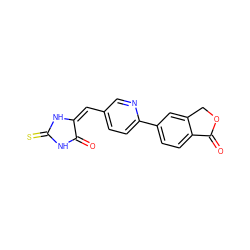 O=C1NC(=S)N/C1=C/c1ccc(-c2ccc3c(c2)COC3=O)nc1 ZINC000101463988