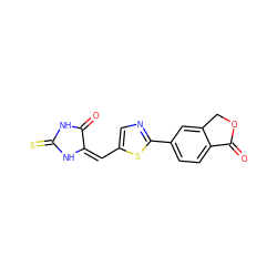 O=C1NC(=S)N/C1=C/c1cnc(-c2ccc3c(c2)COC3=O)s1 ZINC000101463999