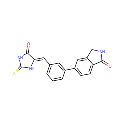 O=C1NC(=S)N/C1=C\c1cccc(-c2ccc3c(c2)CNC3=O)c1 ZINC000103234945