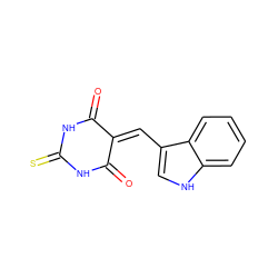 O=C1NC(=S)NC(=O)C1=Cc1c[nH]c2ccccc12 ZINC000008994157