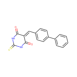 O=C1NC(=S)NC(=O)C1=Cc1ccc(-c2ccccc2)cc1 ZINC000006575888