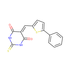 O=C1NC(=S)NC(=O)C1=Cc1ccc(-c2ccccc2)s1 ZINC000013678249