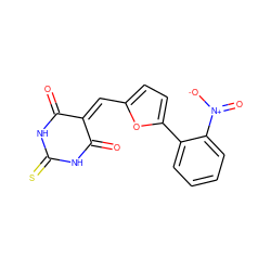 O=C1NC(=S)NC(=O)C1=Cc1ccc(-c2ccccc2[N+](=O)[O-])o1 ZINC000000063056