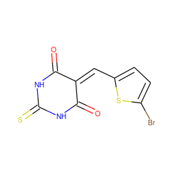 O=C1NC(=S)NC(=O)C1=Cc1ccc(Br)s1 ZINC000017029253