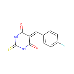 O=C1NC(=S)NC(=O)C1=Cc1ccc(F)cc1 ZINC000001575001