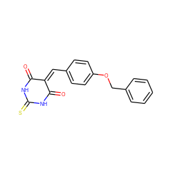 O=C1NC(=S)NC(=O)C1=Cc1ccc(OCc2ccccc2)cc1 ZINC000000076580