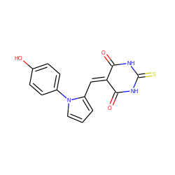 O=C1NC(=S)NC(=O)C1=Cc1cccn1-c1ccc(O)cc1 ZINC000000199213