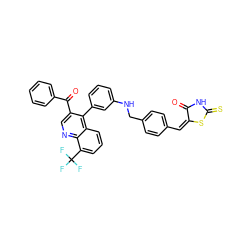 O=C1NC(=S)S/C1=C/c1ccc(CNc2cccc(-c3c(C(=O)c4ccccc4)cnc4c(C(F)(F)F)cccc34)c2)cc1 ZINC000028647431