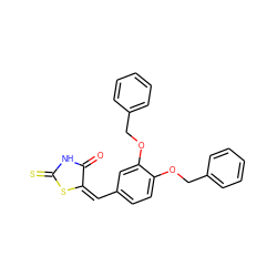 O=C1NC(=S)S/C1=C/c1ccc(OCc2ccccc2)c(OCc2ccccc2)c1 ZINC000028703284